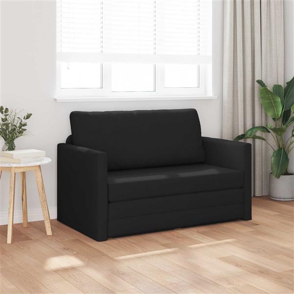 Grote foto vidaxl vouwsofa bed zwart 124 x 71 x 78 cm stof huis en inrichting bankstellen