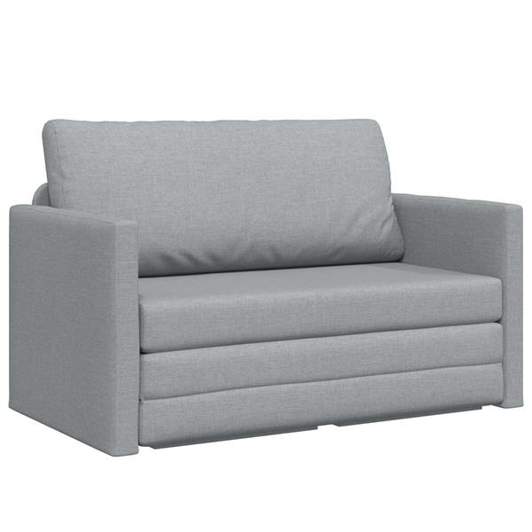 Grote foto vidaxl vouwsofa bed lichtgrijs 124 x 71 x 78 cm stof huis en inrichting bankstellen