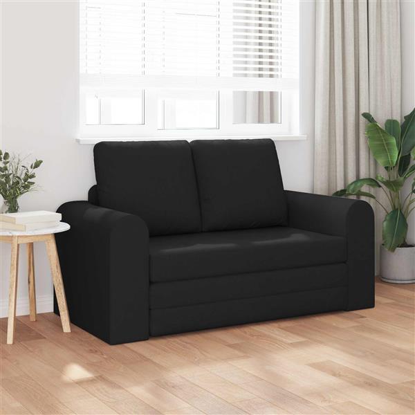Grote foto vidaxl vouwsofa bed zwart 148 x 71 x 83 cm stof huis en inrichting bankstellen