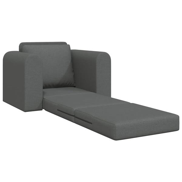 Grote foto vidaxl vouwsofa bed donkergrijs 98 x 71 x 83 cm stof huis en inrichting bankstellen
