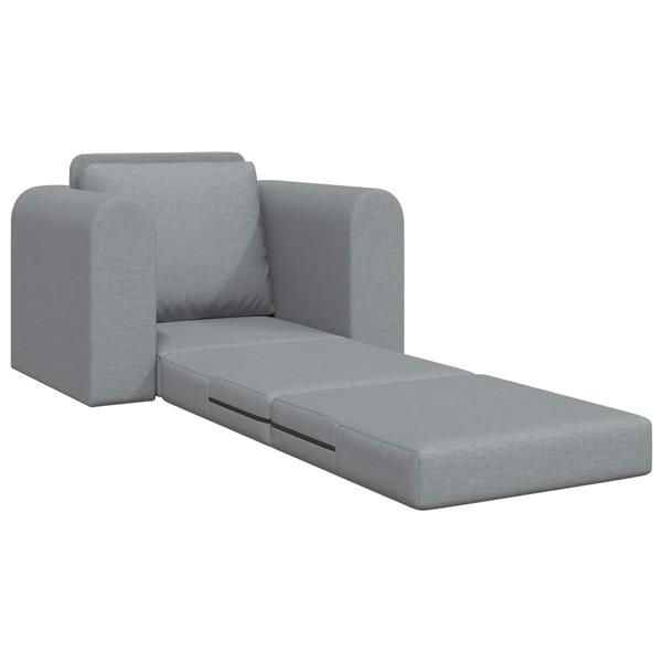 Grote foto vidaxl vouwsofa bed lichtgrijs 98 x 71 x 83 cm stof huis en inrichting bankstellen