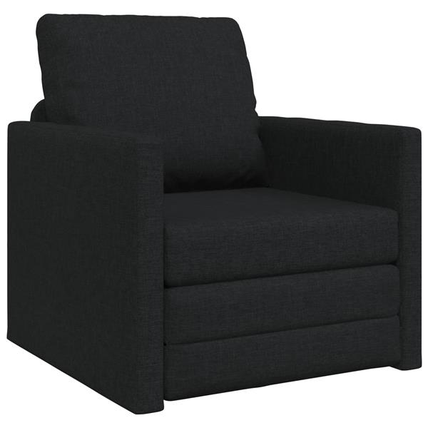 Grote foto vidaxl vouwsofa bed zwart 74 x 77 x 81 cm stof huis en inrichting bankstellen