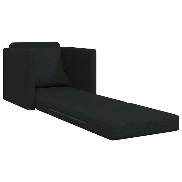 Grote foto vidaxl vouwsofa bed zwart 74 x 77 x 81 cm stof huis en inrichting bankstellen