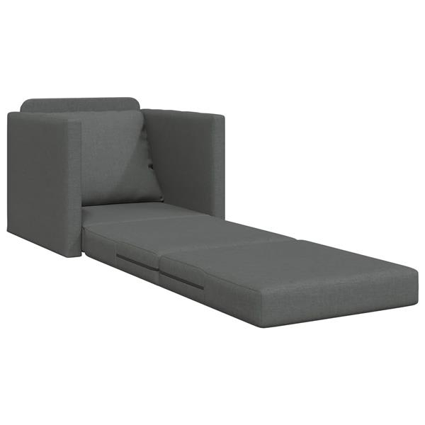 Grote foto vidaxl vouwsofa bed donkergrijs 74 x 77 x 81 cm stof huis en inrichting bankstellen