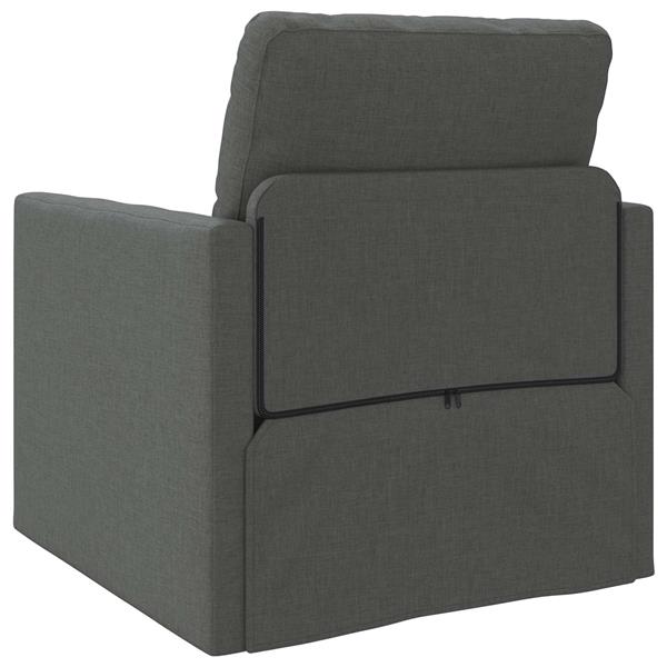 Grote foto vidaxl vouwsofa bed donkergrijs 74 x 77 x 81 cm stof huis en inrichting bankstellen