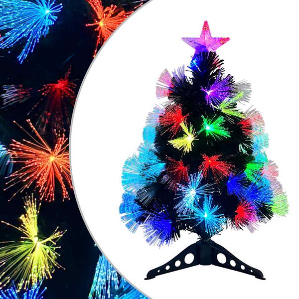 Grote foto vidaxl kunstkerstboom met decoratieve slingerlichten groen 64 cm pvc diversen overige diversen