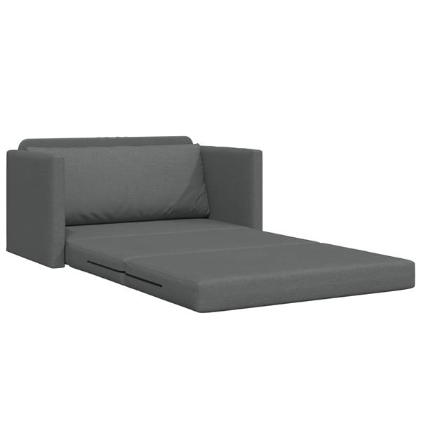 Grote foto vidaxl vouwsofa bed donkergrijs 124 x 71 x 78 cm stof huis en inrichting bankstellen