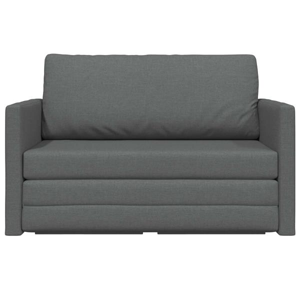 Grote foto vidaxl vouwsofa bed donkergrijs 124 x 71 x 78 cm stof huis en inrichting bankstellen