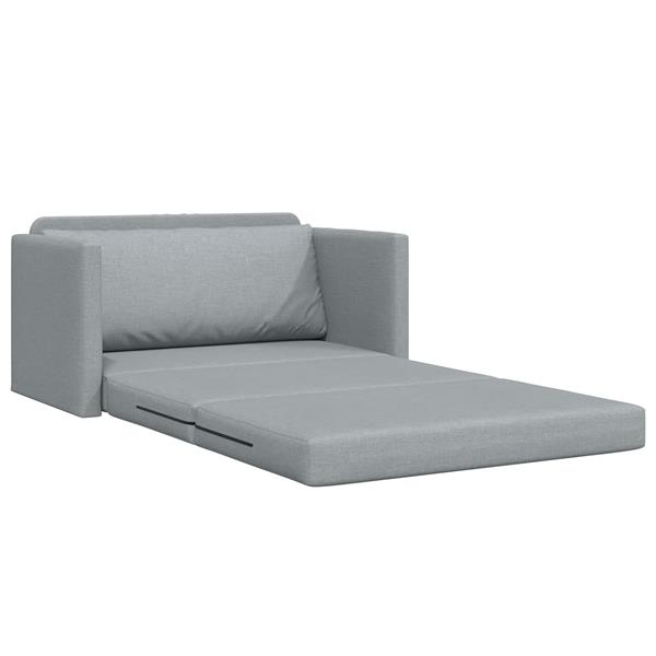 Grote foto vidaxl vouwsofa bed lichtgrijs 124 x 71 x 78 cm stof huis en inrichting bankstellen