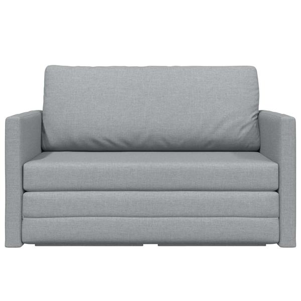 Grote foto vidaxl vouwsofa bed lichtgrijs 124 x 71 x 78 cm stof huis en inrichting bankstellen