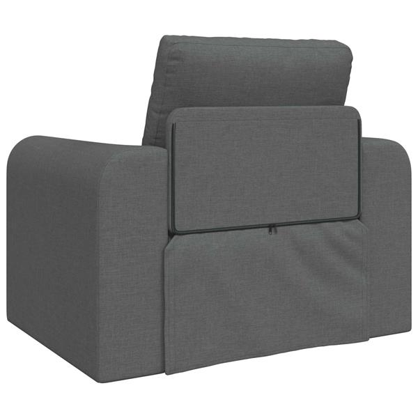 Grote foto vidaxl vouwsofa bed donkergrijs 98 x 71 x 83 cm stof huis en inrichting bankstellen