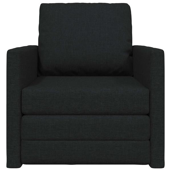 Grote foto vidaxl vouwsofa bed zwart 74 x 77 x 81 cm stof huis en inrichting bankstellen