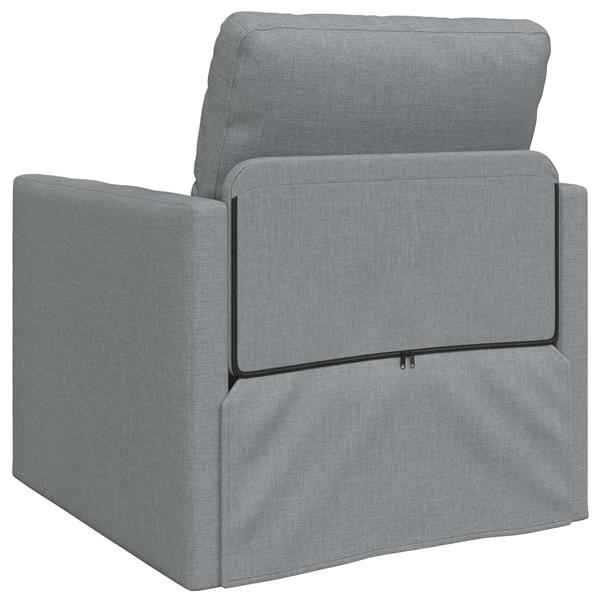 Grote foto vidaxl vouwsofa bed lichtgrijs 74 x 77 x 81 cm stof huis en inrichting bankstellen