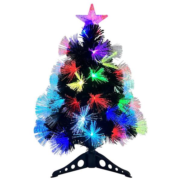 Grote foto vidaxl kunstkerstboom met decoratieve slingerlichten groen 64 cm pvc diversen overige diversen