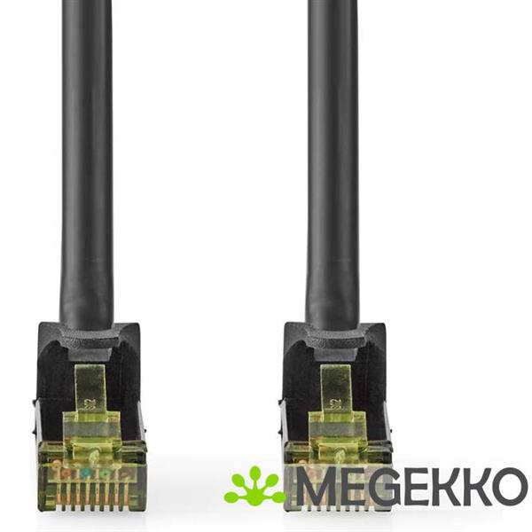 Grote foto nedis cat7 netwerkkabel s ftp rj45 male rj45 male 20 m snagless rond zwart computers en software netwerkkaarten routers en switches