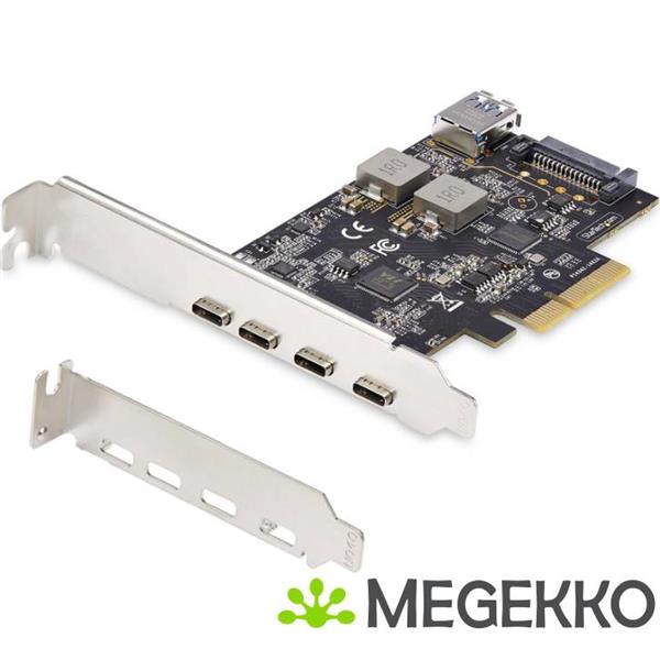 Grote foto startech.com 5 port usb pcie kaart usb 3.2 10gbps pci express kaart met 4x usb c poorten 1x usb a computers en software overige computers en software