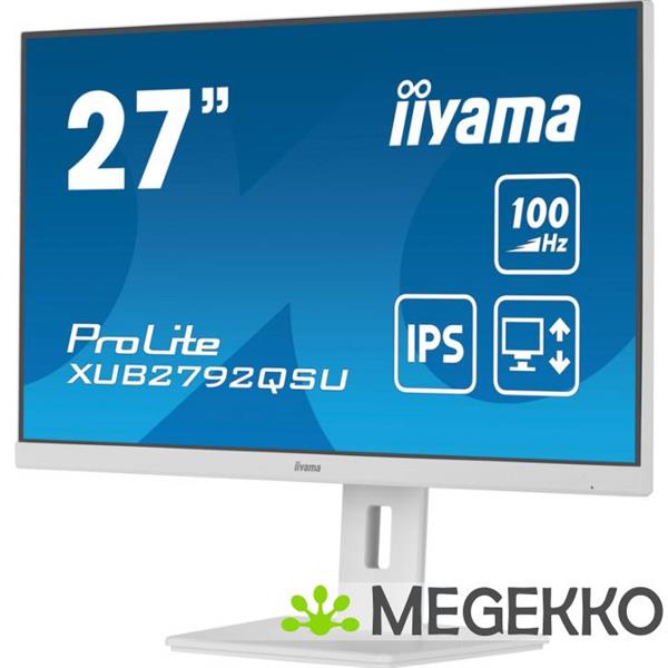 Grote foto iiyama prolite xub2792qsu w6 27 quad hd 100hz ips monitor computers en software overige computers en software