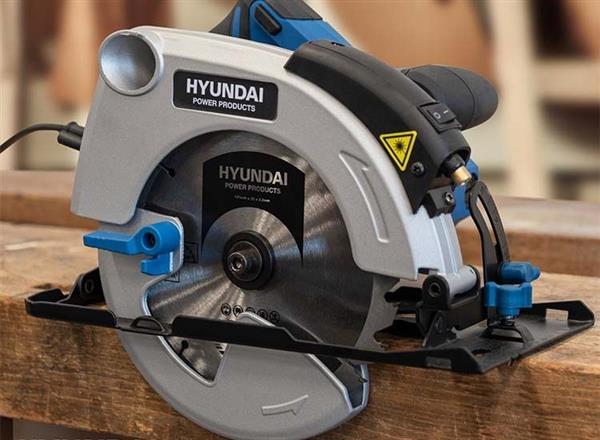 Grote foto hyundai cirkelzaag 1500w 185mm met laserfunctie doe het zelf en verbouw gereedschappen en machines