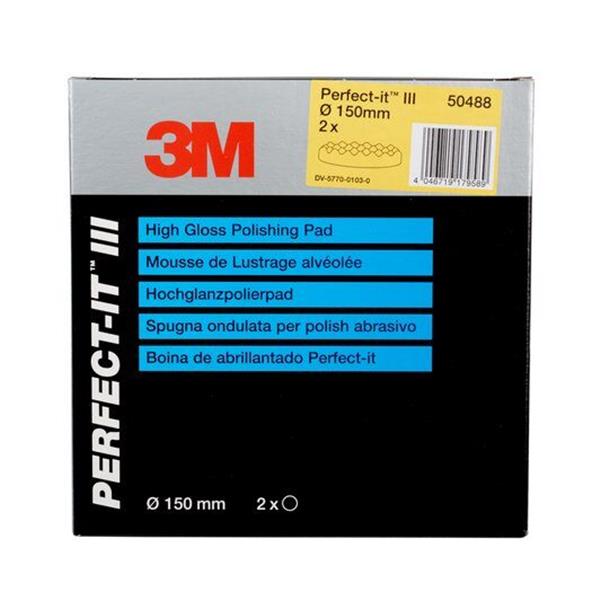Grote foto 3m 50488 perfect it iii geel wafelpad compound 150mm per 2 stuks 3m 50488 doe het zelf en verbouw verven en sierpleisters