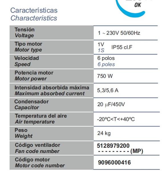 Grote foto soler en palau afzuigmotor 6000 m3 h cbm 12 12 750 6p re vr doe het zelf en verbouw luchtverdeeltechniek