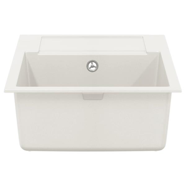 Grote foto vidaxl wasbak wit 780 x 500 mm 80 kwarts en 20 hars huis en inrichting keukens