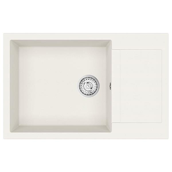 Grote foto vidaxl wasbak wit 780 x 500 mm 80 kwarts en 20 hars huis en inrichting keukens