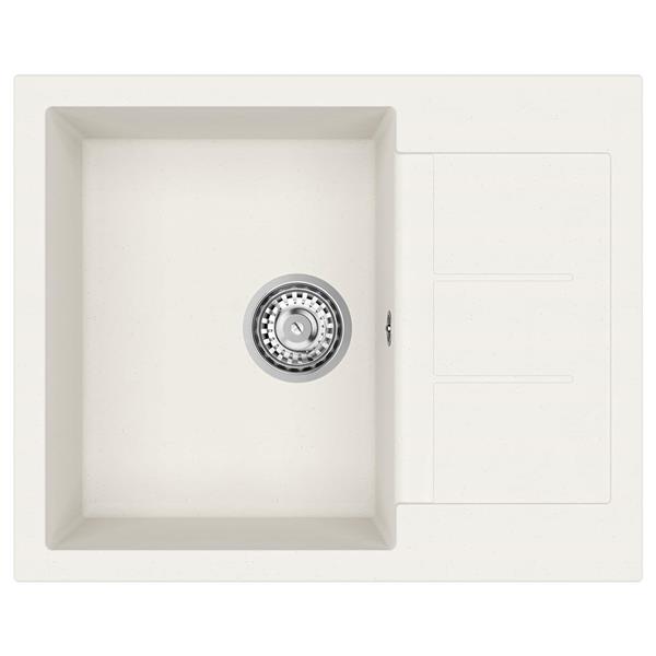 Grote foto vidaxl wasbak wit 620 x 500 mm 80 kwarts en 20 hars huis en inrichting keukens