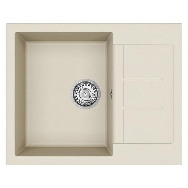 Grote foto vidaxl wasbak beige 620 x 500 mm 80 kwarts en 20 hars huis en inrichting keukens