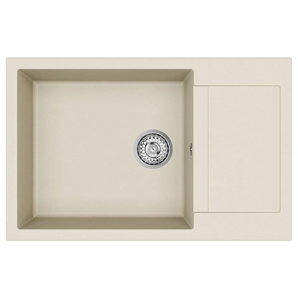 Grote foto vidaxl wasbak beige 780 x 500 mm 80 kwarts en 20 hars huis en inrichting keukens