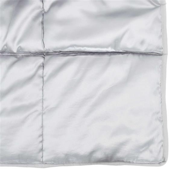 Grote foto vidaxl zomer dekbed zilver 200 x 135 cm satijn en microfiber huis en inrichting bedden