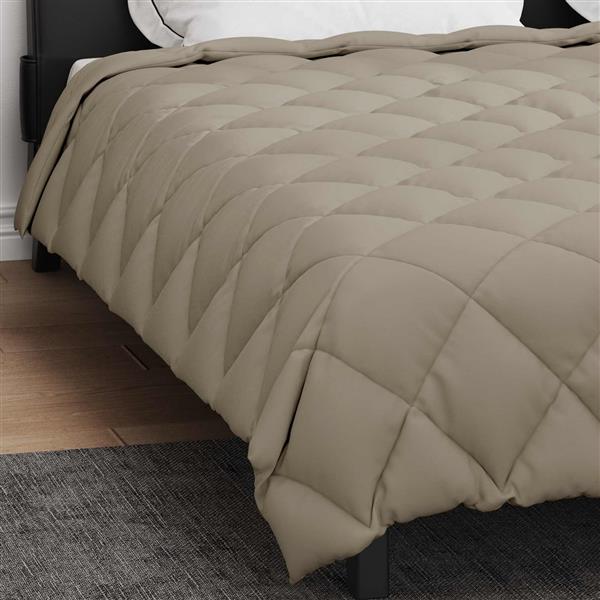 Grote foto vidaxl winter dekbed lichtgrijs 220 x 240 cm microfiber huis en inrichting bedden