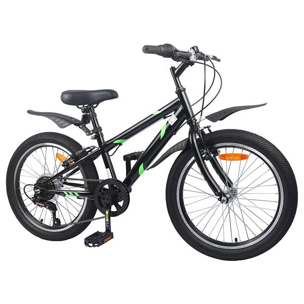 Grote foto vidaxl kinderfiets 20 inch 6 speed voor 6 11 jaar oud zwart fietsen en brommers herenfietsen