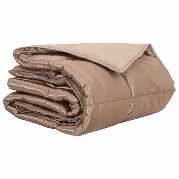 Grote foto vidaxl zomer dekbed goud 240 x 200 cm satijn en microfiber huis en inrichting bedden