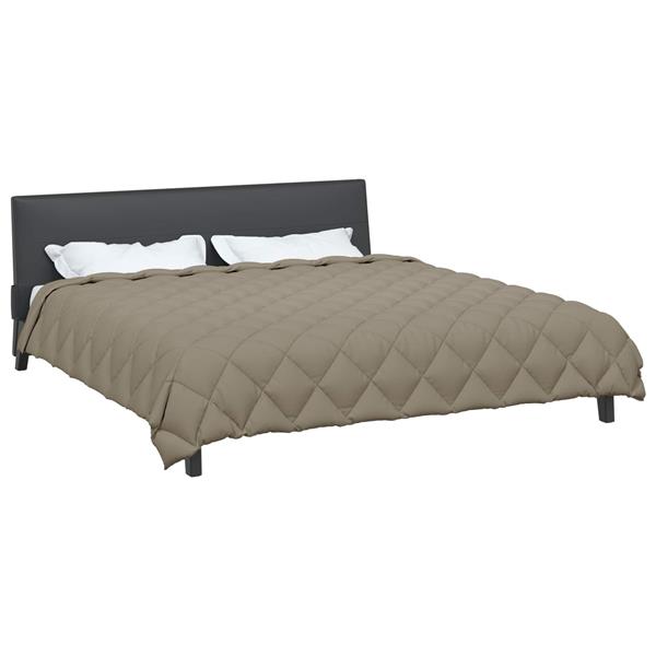 Grote foto vidaxl winter dekbed lichtgrijs 240 x 260 cm microfiber huis en inrichting bedden