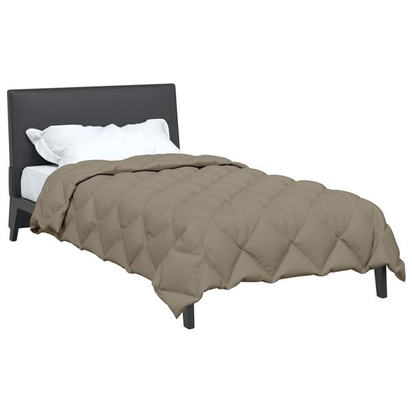 Grote foto vidaxl winter dekbed lichtgrijs 200 x 155 cm microfiber huis en inrichting bedden