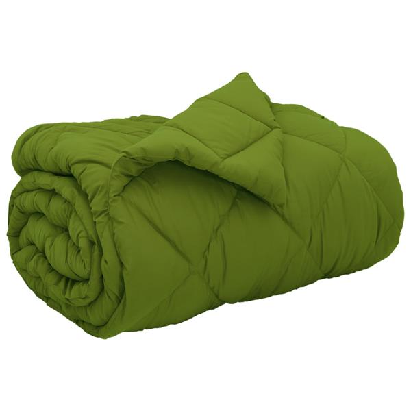 Grote foto vidaxl winter dekbed groen 220 x 155 cm microfiber huis en inrichting bedden
