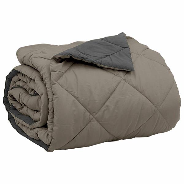 Grote foto vidaxl zomerdekbed lichtgrijs en antraciet 200 x 200 cm microvezel huis en inrichting bedden