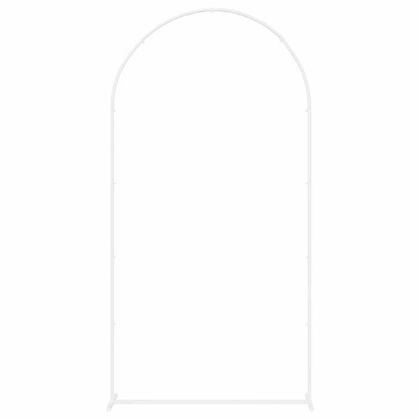 Grote foto vidaxl trouwrand wit 100 x 39 x 200 cm staal tuin en terras overige tuin en terras