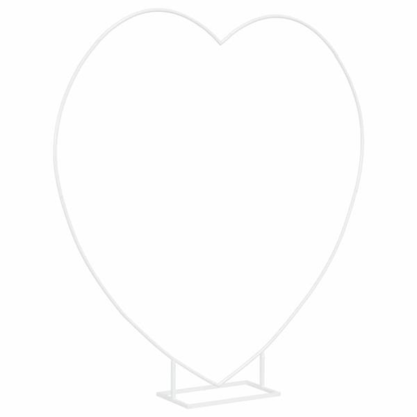 Grote foto vidaxl trouwrand wit 195 x 35 x 211 cm staal tuin en terras overige tuin en terras