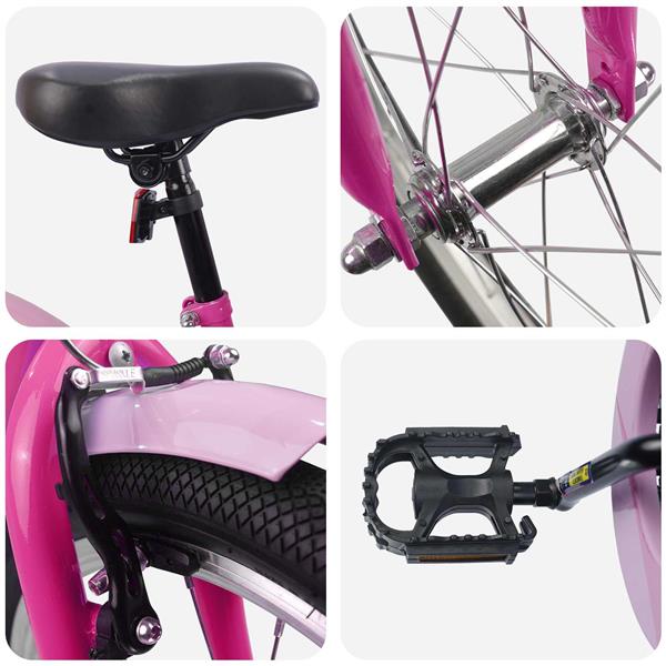 Grote foto vidaxl kinderfiets 20 inch voor 6 11 jaar oud donkerroze fietsen en brommers herenfietsen