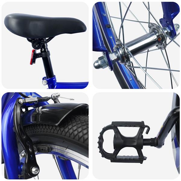 Grote foto vidaxl kinderfiets 20 inch voor 6 11 jaar oud donkerblauw fietsen en brommers herenfietsen