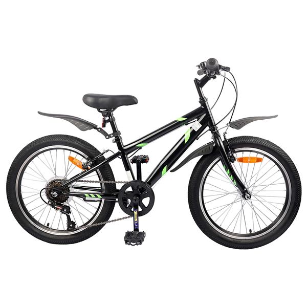 Grote foto vidaxl kinderfiets 20 inch 6 speed voor 6 11 jaar oud zwart fietsen en brommers herenfietsen