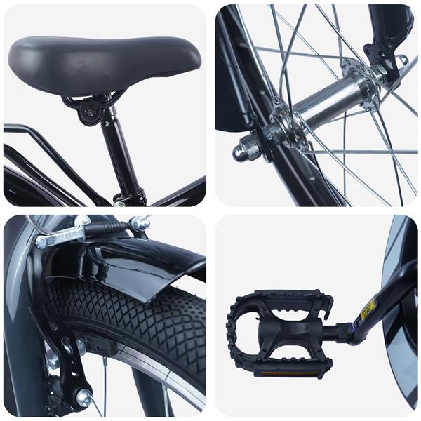 Grote foto vidaxl kinderfiets 20 inch voor 6 11 jaar oud zwart fietsen en brommers herenfietsen