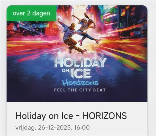 Grote foto ticket horizon 2025 holiday on ice tickets en kaartjes overige