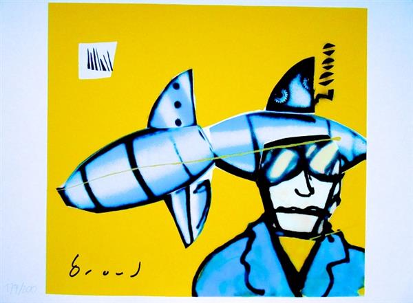 Grote foto herman brood rocket schientist antiek en kunst litho en zeefdrukken