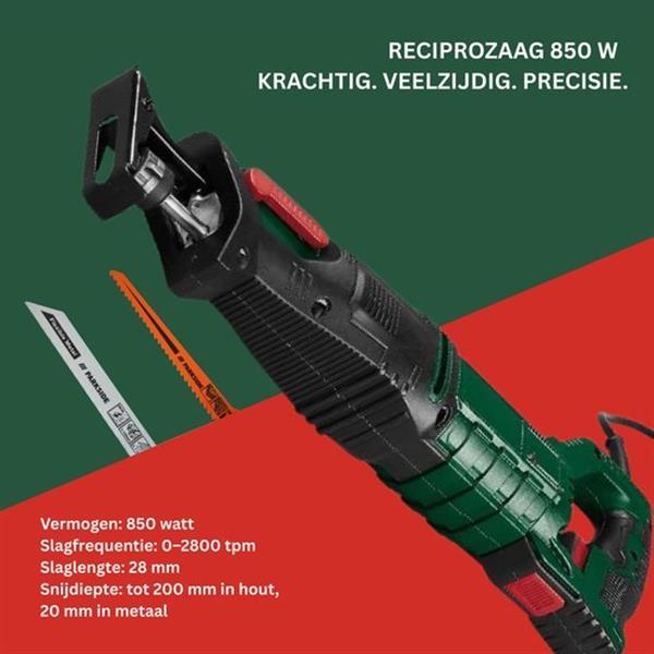 Grote foto parkside reciprozaag pfs850 met koffer doe het zelf en verbouw gereedschappen en machines