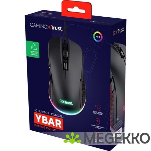 Grote foto trust gxt 922 ybar rgb zwarte gaming muis computers en software overige computers en software