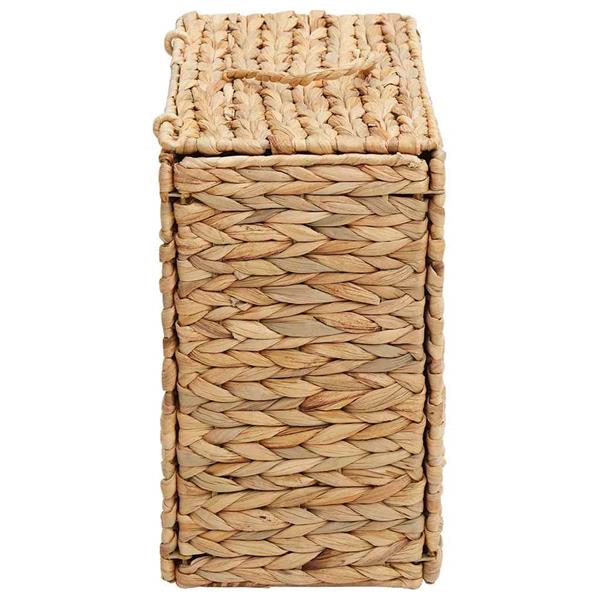 Grote foto vidaxl toiletrolhouder met opslag naturel 36 x 18 x 31 cm waterhyacint doe het zelf en verbouw materialen en producten