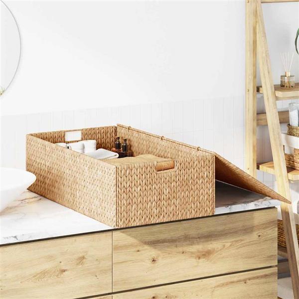 Grote foto vidaxl opbergbox bruin 75 x 42 x 23 cm waterhyacint doe het zelf en verbouw materialen en producten