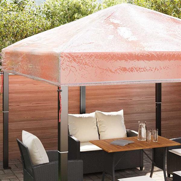 Grote foto vidaxl gazebo dekking vervanging doorzichtig 400 x 300 x 32 cm pvc tuin en terras overige tuin en terras